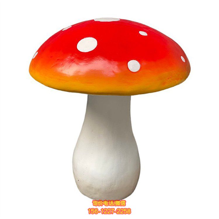 玻璃鋼卡通彩繪蘑菇雕塑，為幼兒園帶來可愛動感