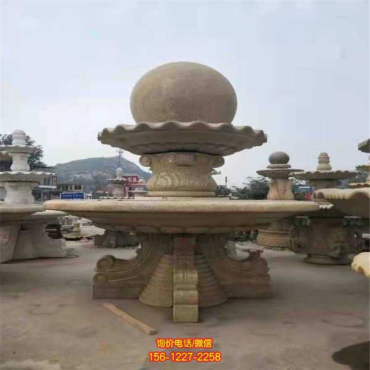 美輪美奐的大理石歐式噴泉雕塑，裝點你的別墅花園
