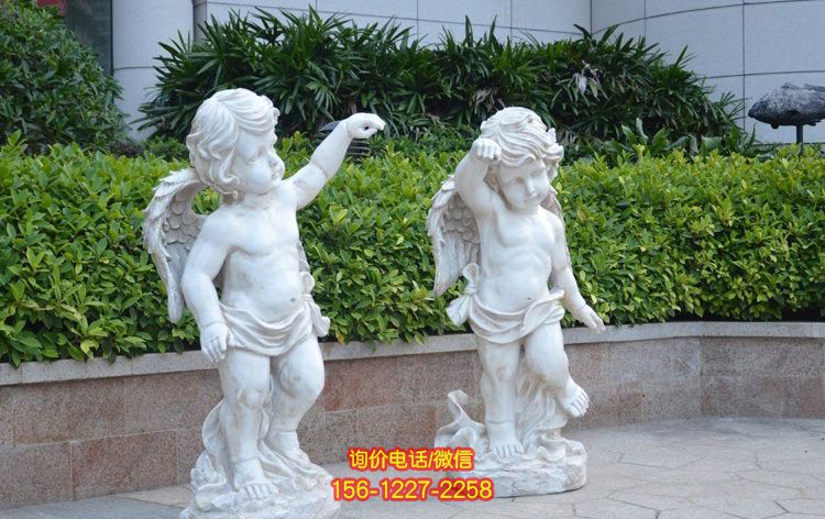 小區廣場擺放玻璃鋼小天使西方人物雕塑 小區廣場擺放玻璃鋼小天使西方人物雕塑